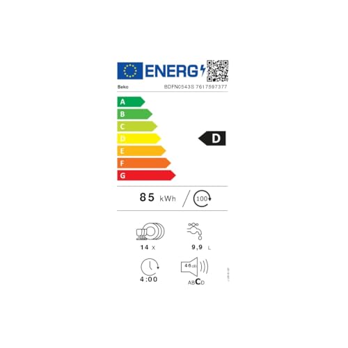 Lave-Vaisselle Beko BDFN0543S – 14 Couverts, 46 dB, Selfdry - vue 10