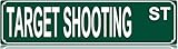 Target Shooting Sign Retro Aluminum Metal Sign for Street Home Office Garden Decor 4x16 Inch