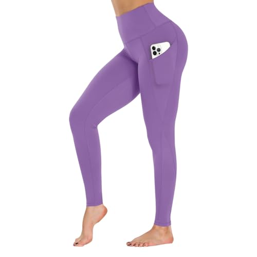 GAYHAY High Waist Yoga Pants with Pockets, Leggings for Women Tummy Control Compression Workout Leggings for Women