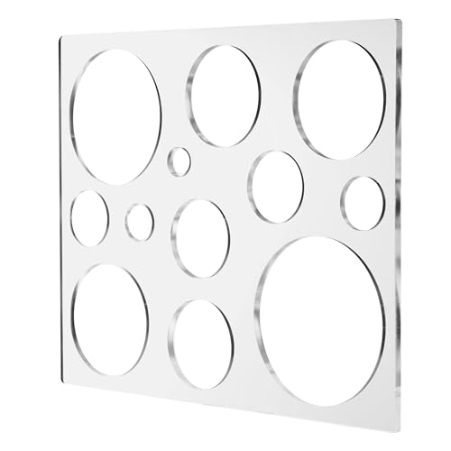 HERMIT TOOLS 12"*10" inches 12-in-1 Circle Inlay Template | Router and Decorative Templates for Woodworking