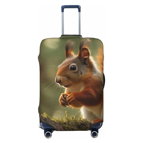 Travel Luggage Cover Elastic Anti-Scratch Suitcase Protector Washable Travel Suitcase Cover Wildlife Forest Squirrel Luggage Protector Fits 18-32 Inch Suitcase