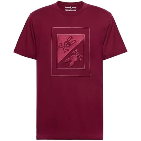 Psycho Bunny Valdez Embroidered Graphic Tee (Crimson, M) Cover