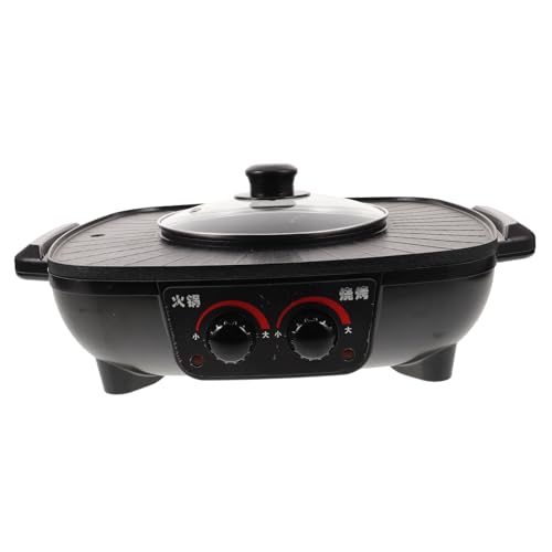 Cabilock Multi-function Electric Cookware Bbq Pot Triangle Plug Smokeless Hot Pot for Family Party