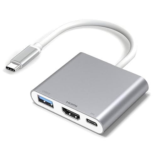 USB C to HDMI Adapter, 3 in 1 Hdmi to USBC Digital AV Multiport Adapter,USB Type C Converter to 4K HDMI, USB 3.0,100W PD for MacBook Pro Air,iPad Pro 2020,Chromebook,Dell XPS,Surface, Samsung USB C to HDMI Adapter, 3 in 1 Hdmi to USBC Digital AV Multiport Adapter,USB Type C Converter to 4K HDMI, USB 3.0,100W PD for MacBook Pro Air,iPad Pro 2020,Chromebook,Dell XPS,Surface, Samsung