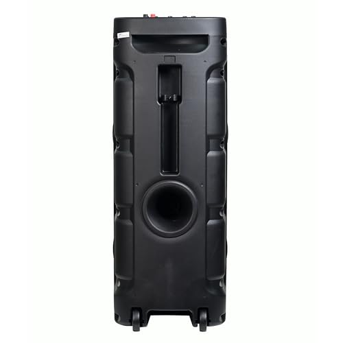 Image of FRONTECH Astro Wireless Bluetooth 120W 5.0 Trolley Speaker with RGB Party Lights, Dual Wireless Mic, 1.0 Channel (Black, SW-0204)