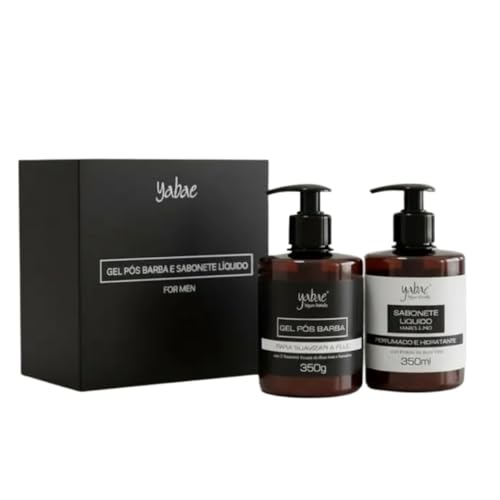 Kit Sabonete L&iacute;quido + Gel P&oacute;s Barba For Men 350ml &ndash; Yabae