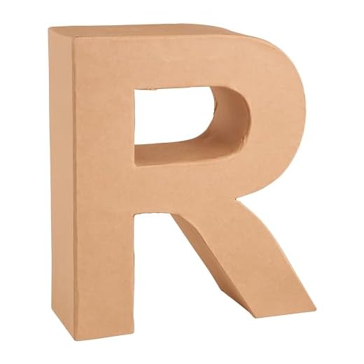 Glorex Letra R, cartón, Naturaleza