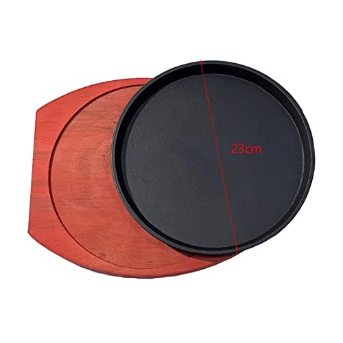 Perfk Piatto da Bistecca in Ghisa con Base in