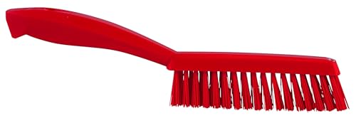Image of Vikan 41954 Brush,Narrow Hand,Stiff,11 inch x .75 inch,PP /PBT,Red