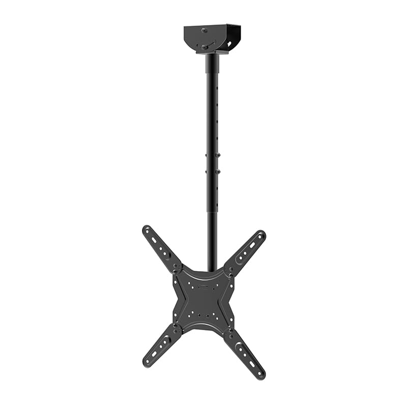 Approx Soporte TV Techo APPSTT03, para Pantallas de 17-55 Pulgadas, VESA máx. 400x400, Altura Ajustable, Giratorio, Ideal para Techo abuhardillado