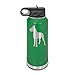 Great Dane Laser Engraved Water Bottle Customizable Polar Camel Stainless Steel with Straw - Dog Canine pet Green 32 oz