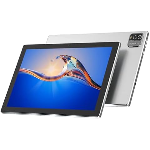 Tablet 10 Inch, Android 13 Tablets, Quad-Core 2.0GHz Processor, 64GB Storage and 1024GB Expand, 8GB RAM, 8MP Dual Camera, 1280x800 IPS HD Display Screen, Support WiFi & BT, 6000mAh Long Battery Life. Cover