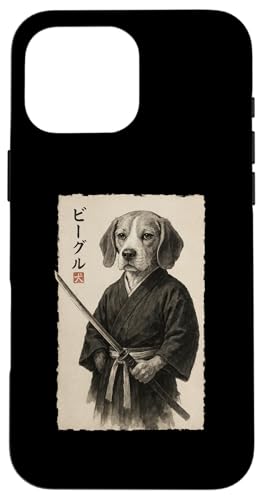 Beagle Samurai Warrior Japonés Ukiyo-e Style Dog Lover Carcasa para iPhone 16 Pro Max