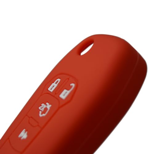 Image of Silicone Rubber Key Fob Case Key Covers Protectors for Ford Fusion 2013-2017 (Flip Key)