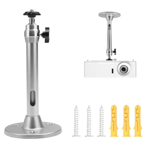 MaoNativey Support de Vidéoprojecteur Plafond en Aluminium, Universel et Réglable, Support Mural pour Projecteurs, pour Bureau, Salles de Réunion et Salons