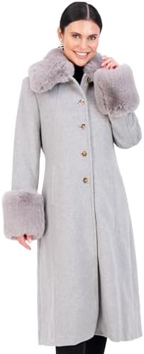 Vince Camuto Trench Coat Women, Wool Coats Women with Fur, Peacoa...