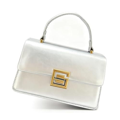 Image of Designer Satchel Purses For Women, Small Cute Crossbody Handbag, Ladies Vegan Leather Top Handle Bags