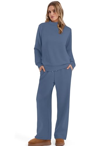 SAMPEEL Two Piece Sets for Women Mock Neck Matching Sets Loungewear Fall Clothes Travel Outfits Fashion 2025 XS-2XL4