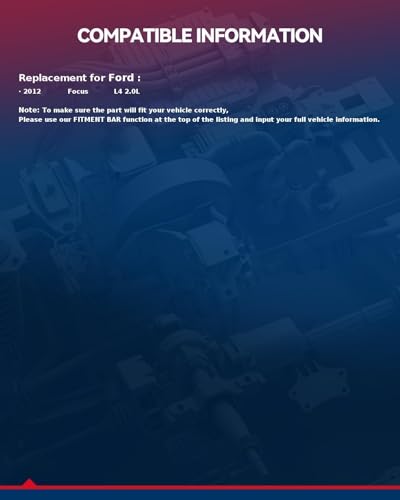 Image of KAX Alternators Compatible with 2012 Focus L4 2.0L, High Output Alternators Automotive Replacement for 11618N 12V 150Amp CW 6-Groove Pulley