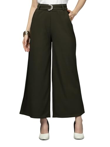 Pantalon bordeaux femme en polyester Style Quotient coupe fluide infroissable
