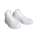 Reguläre Passform adidas Hoops Mid Sneaker Trainer Schuhe (White/White, EU Schuhgrößensystem, Erwachsene, Numerisch, M, 44 2/3)