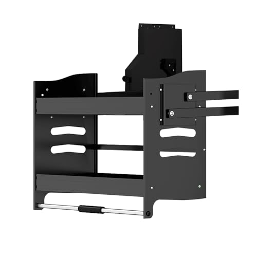 XLTFUC Pull-Down Cabinet Organizer, 2-Tier Kitchen Cabinet Pull-Down Shelves Space Saving Shelves for Kitchen Appliance Lift Upper Cabinets(560x280x540mm)