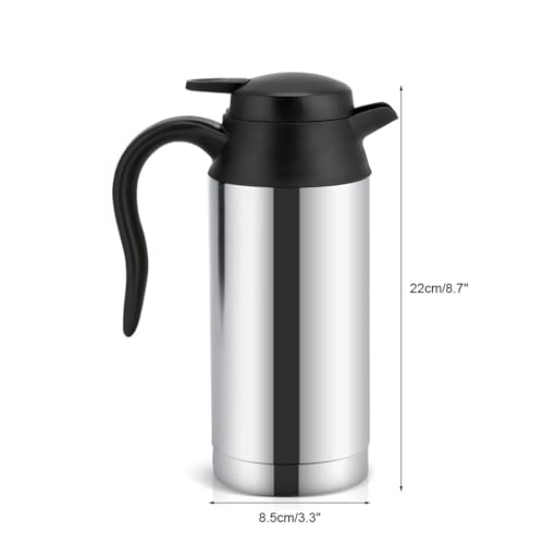 Luqeeg Tetera Eléctrica para Auto 12V 750ml Acero Inoxidable miniatura 2