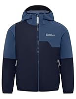 Jack Wolfskin Unisex Kinder Turbulence Hooded Jkt Softshelljacke, Night Blue, 176 EU