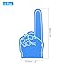 PATIKIL Giant Foam Finger 18 Inch, 6 Pack Number 1 DIY Blank Foam Hand Cheerleading Foam Fingers for Sports Events Games Party Supplies, Blue, White Line
