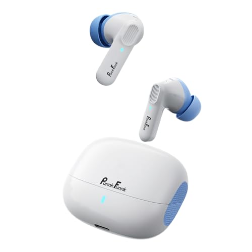 Image of PunnkFunnk BeatXtra Pro | Bluetooth 5.3 Wireless Earbuds | 40H Playtime | 32dB ANC & Quad ENC Mics | 13mm Drivers | 4D Panoramic Audio | Game /Music Mode | IPX5(White)