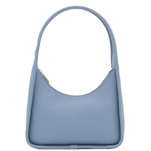 Image of Small Minimalist Shoulder Bag for Women, Faux Leather Underarm Purse, Chic Top Handle Handbag for Everyday