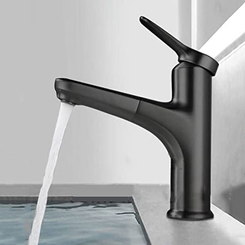 Robinet de salle de bain extractible en laiton massif durable mitigeur évier