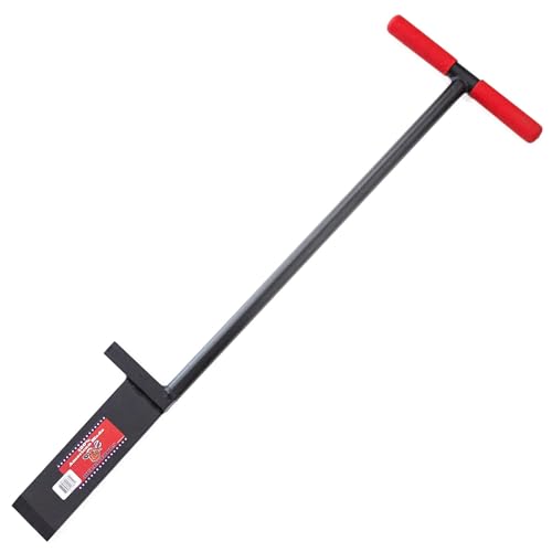 Bully Tools 11-Gauge Dibble Bar Tree Planting Tool | Heavy Duty All-Steel Digging Bar for Planting Seedlings Saplings and Young Trees | T-Styled Handle with Rubber Grip Hole Digger 100% Made in USA