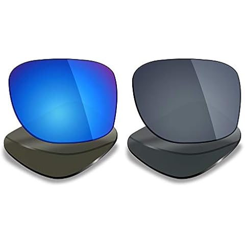 MRY 2 Paar Polarisierte Gläser für Oakley Holbrook Sonnenbrille - Reiche Option Farben, Ice Blue & Black Iridium Cover
