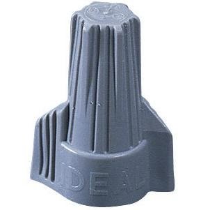 028540 Ideal 30-642 18 to 6 Awg Winged Twister Wire Connector Wire Connector, Color Coded, Winged Twister Type, Color: Gray, Wire Range: 18 - 6 Awg, Package of 250. Includes: Internal Square Wire Spring. For Copper-to-copper Connections Only., Wire N