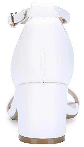 IDIFU Women's Cookie-LO Low Block Heels Chunky Sandals Ankle Strap Wedding Dress Pump Shoes3