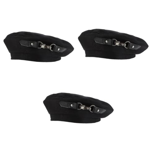 Noir femmes casquettes chapeaux bonnet casquette noire chapeau d automne hiver chaud coton