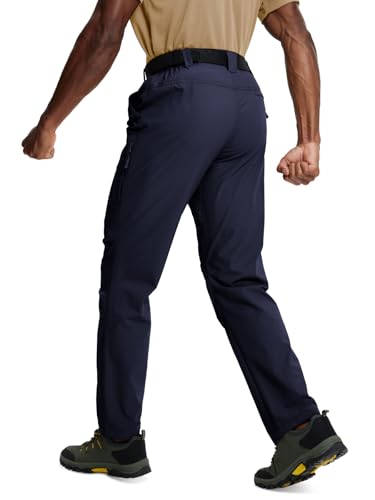 Image of Mens Hiking Pants Lightweight Cargo Work Tactical Nylon Stretch Waterproof Quick Dry Fishing Travel Outdoor 6 Pockets
