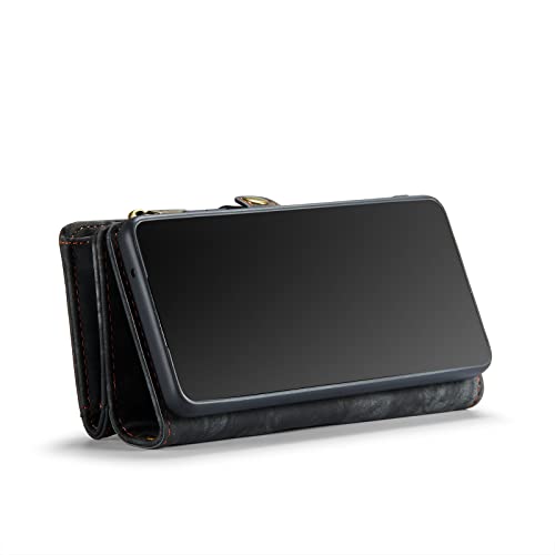 Lhyxuuk Capa para celular Samsung Galaxy S22 Plus, capa flip magnética destacável com bolso com zípe