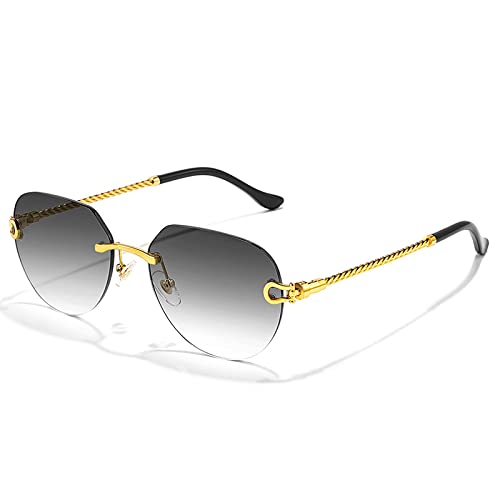 Gafas de sol de lujo unisex con acabados pulidos y diseño retro
