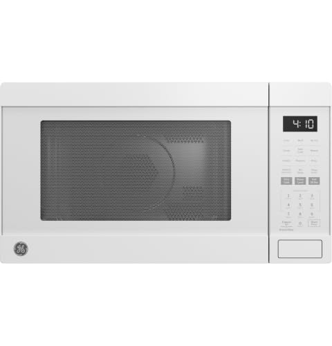 Image of GE 4-in-1 Air Fry Countertop Microwave Oven, 1050 Watt, 1.0 Cu. Ft., White | Combines Microwave, Air Fry, Convection, and Broil, One-Touch Controls, Child Lock Technology, 4 Convenience Cook Settings