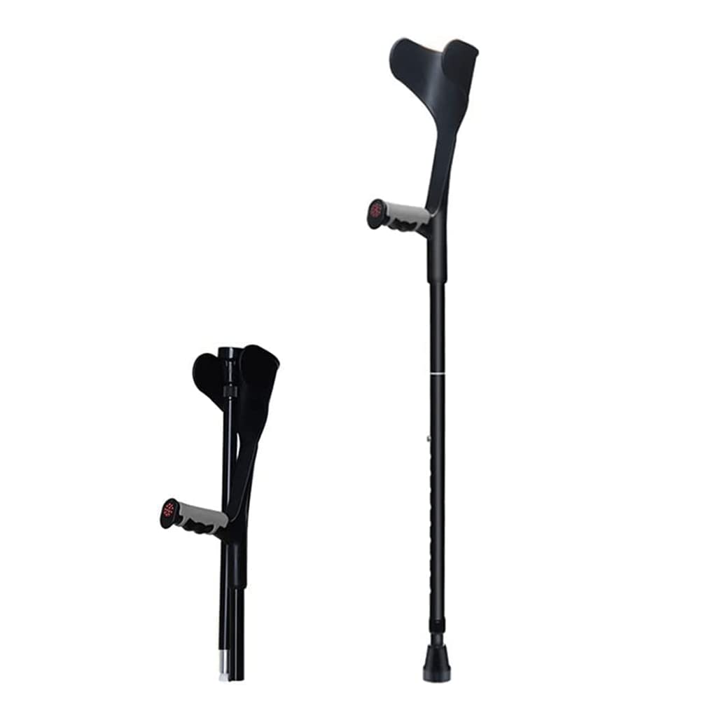 OLOTU Crutches for Walking Adult Forearm Crutches Foldable Aluminum Canes 10 Height Adjustable Medical Walking Sticks For Men Women Walking Stick