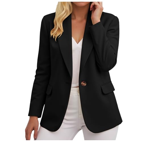 Générique Blazer Femme Chic et Elegant Veste Style Vêtements d'extérieur décontracté et élégant À Double Bouton avec Revers pour Le Bureau Blazer De...