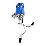 A-Team Performance Pro Billet Series Ready to Run R2R Distributor Compatible With GMC Chevrolet SBC BBC Small Block Big Block Chevy V8 327 350 396 454 with Fixed Collar Blue Cap