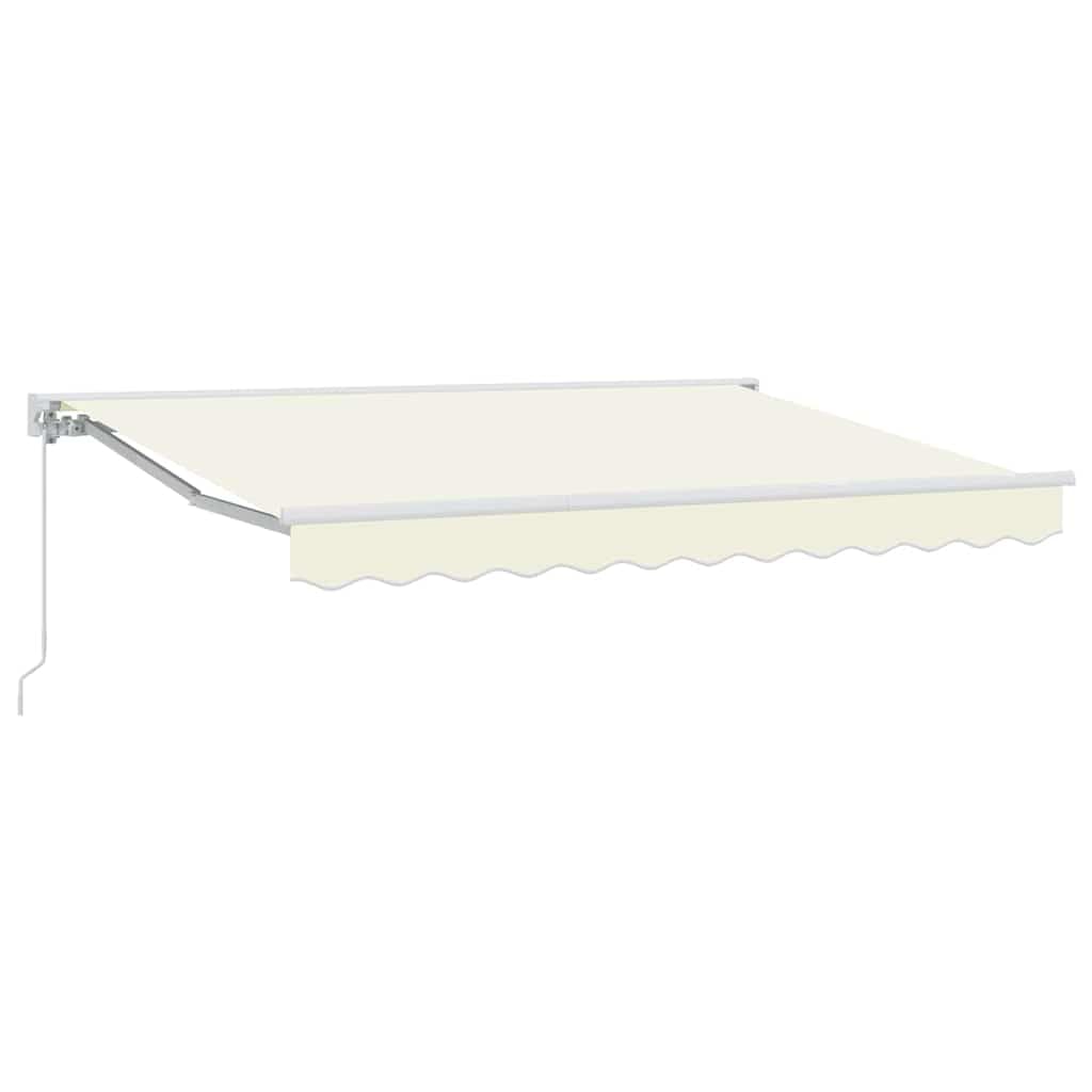Auvent rétractable avec manivelle et demi-cassette pour terrasse