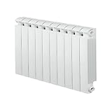  Global - Chauffage Central Fonte Aluminium 10 éléments Blanc KLASS 600, 1320w - GLORAKLASS600X10