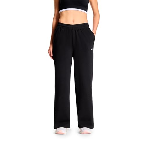 Image of Boldfit Wide Leg Track Pants for Woman, Cotton Blend High Waist Sweatpants with Adjustable Drawstring, Breathable Relaxed Fit Lounge Pants with Side Pockets for Yoga, Gym, Travel & Casual Wear