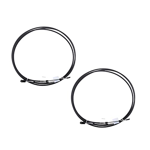 DEMULAX Cable de Acelerador 2 Piezas, Palanca Control Motor Barco Marino Negro 10 pies Cable Marino