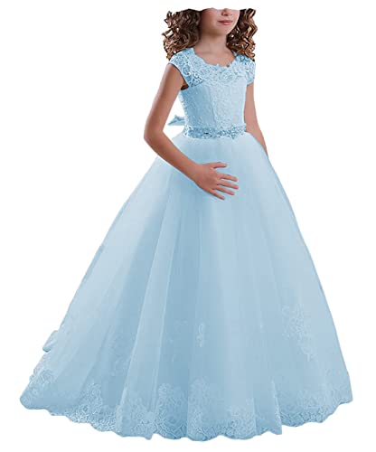Princess Dresses For Girls Sweet Butterfly Lace Up Flower Girls Dress Sleeveless Wedding Party #TOP5