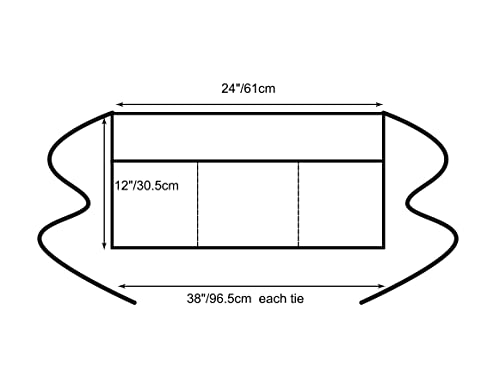 Ploymono 1 Pack Heavy Duty Waist Apron With 3 Pockets - Navy Blue Waitress Waiter Server Short Apron #TOP2